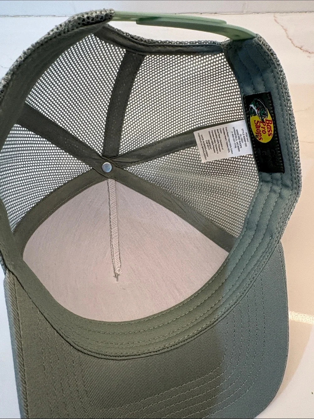 Bass Pro Shops Sage Green Logo Trucker Hat